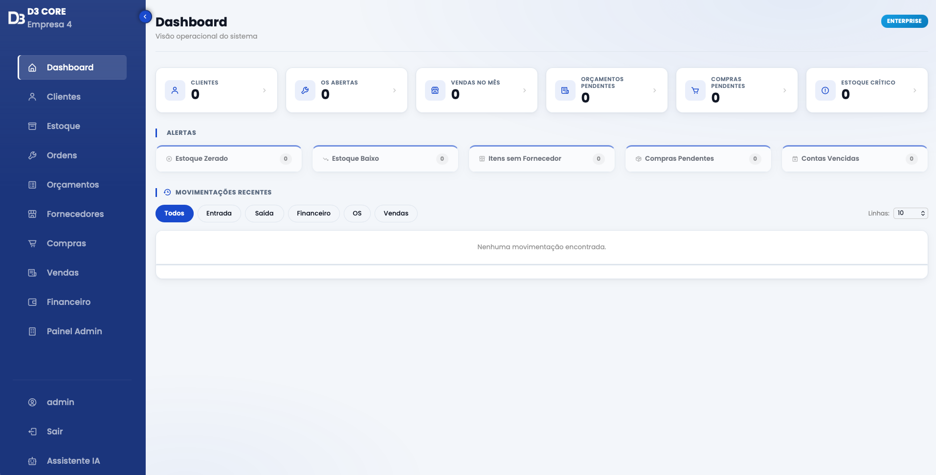 Sistema ERP D3 Enterprise