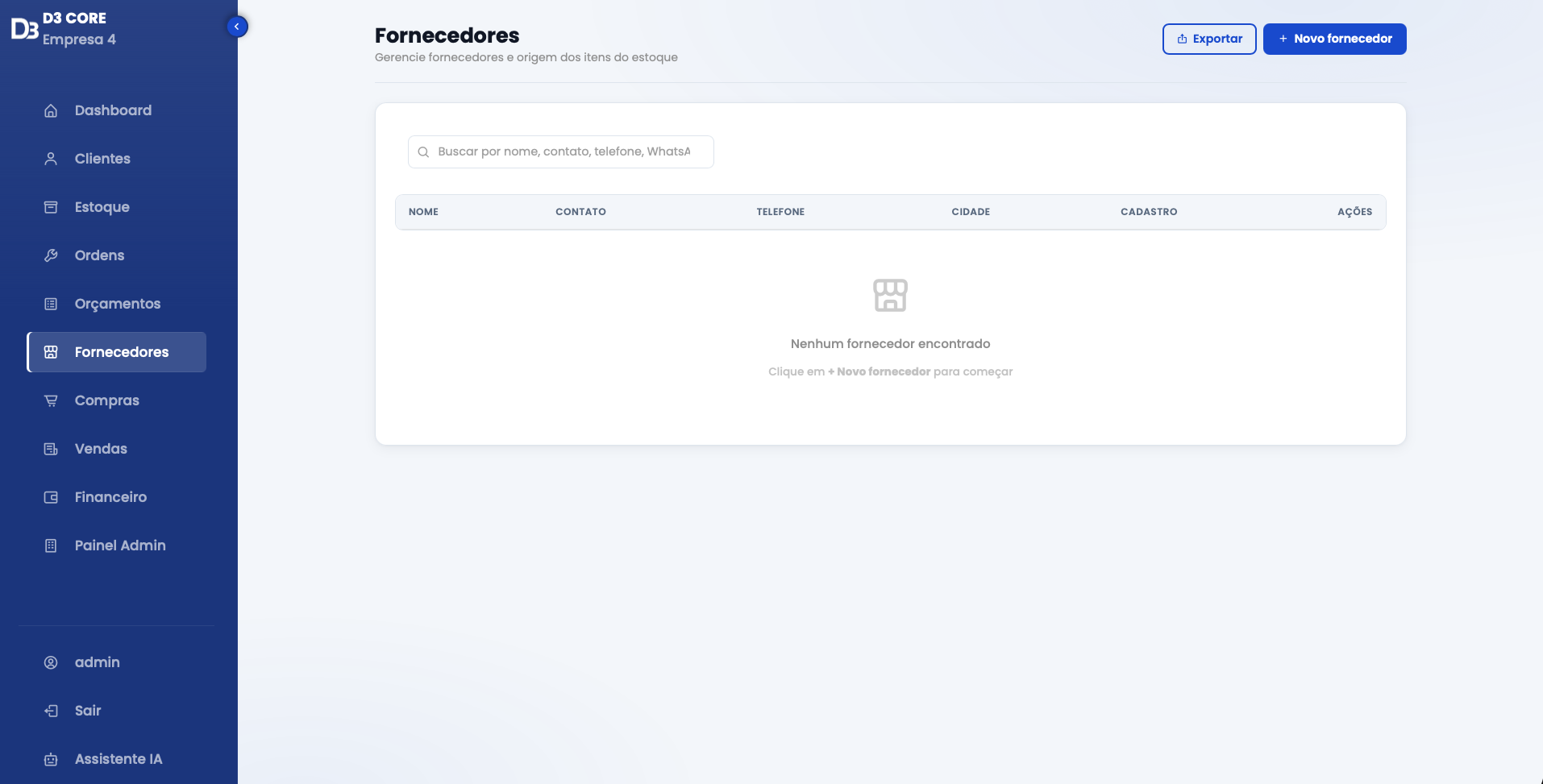 Fornecedores