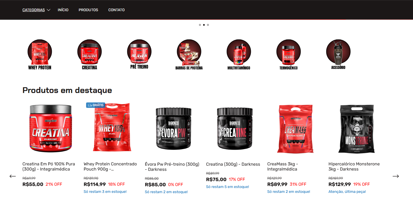 Site SEF Sport Suplementos